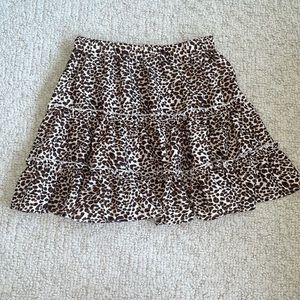 SHEIN leopard print mini skirt